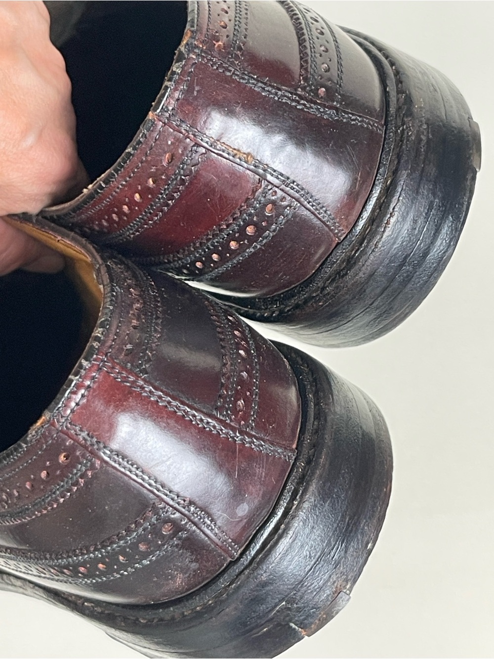 Florsheim Imperial Cordovan Longwing Oxfords V Cleat 93605 Mens 10 D - Picture 9 of 16